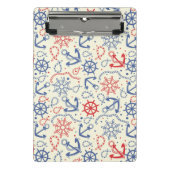 Rood- en marineachtergrond met anker mini klembord (Voorkant)