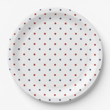 Rood en marineblauw stippel-klassiek preppy