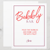 Rood en Maroon Bubble Bar Teken (Voorkant / Achterkant)