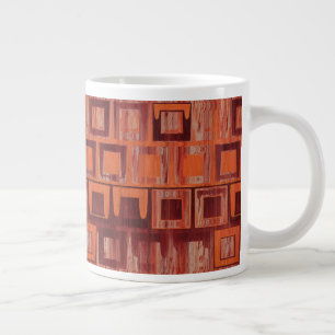 rood en oranje abstract extra grote beker
