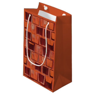 Rood en Oranje geometrisch Klein Cadeauzakje