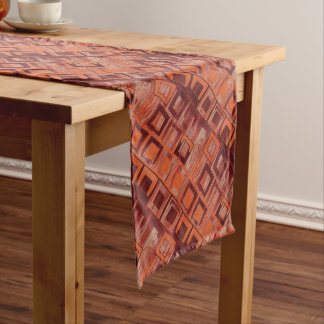 Rood en Oranje geometrisch Medium Tafelloper