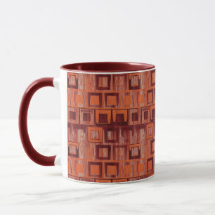 Rood en Oranje geometrisch Mok