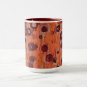 Rood en Oranje geometrisch Mok (Midden)