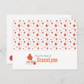 Rood en Oranje gevogelte Briefkaart (Voorkant / Achterkant)