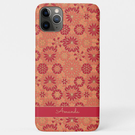 Rood en Oranje Hoesje-Mate iPhone Case (Achterkant)