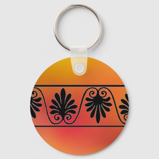 Rood en oranje rand sleutelhanger (Voorkant)