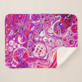 Rood en Paars fluïde kunst Sherpa Deken (Voorkant (horizontaal))