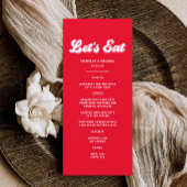 Rood en roze bruiloft thema | Valentijn bruiloft Menu