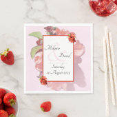 Rood en roze bruine bruinvissen servet (Insitu)