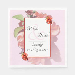 Rood en roze bruine bruinvissen servet