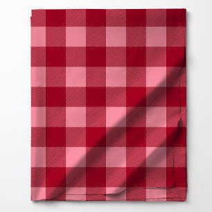 Rood en roze Buffalo ruitpatroon Stof