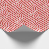 Rood en Roze Candy Cane Arch Wrapping Papier (Hoek)