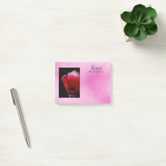 Rood en roze cocktail verfrissen post-it® notes (Kantoor)