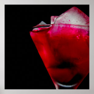 Rood en roze cocktail verfrissen poster