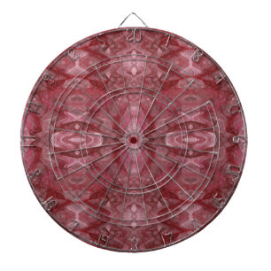 Rood- en roze fractal Dart Board Dartbord