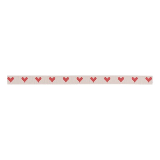Rood en Roze Hart Valentijnsdag Gift Favor Grosgrain Lint (Voorkant)