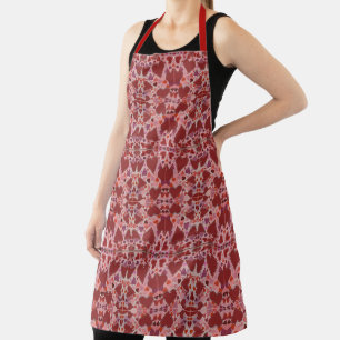 Rood en roze harten pron schort