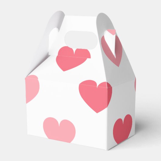Rood en roze hartritmekleurloos patroon, Valentijn Bedankdoosjes (Voorkant Zijde)
