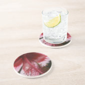 Rood en roze Hawaiian Hibiscus Zandsteen Onderzetter (Zijkant)