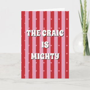 Rood en roze Iers The craic is mighty Kaart