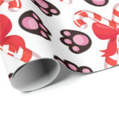 Rood- en roze kerstsnoeprietenkoeken cadeaupapier (Rol Hoek)