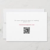 Rood en roze Painterly Floral QR Code Weddenschap Save The Date (Achterkant)