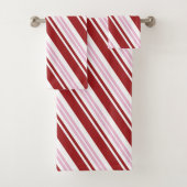 Rood- en roze peppermint bad handdoek (Insitu)