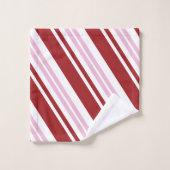 Rood- en roze peppermint bad handdoek (Wasdoekje)