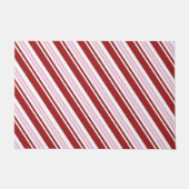 Rood- en roze peppermint Stripe Deurmat (Voorkant)