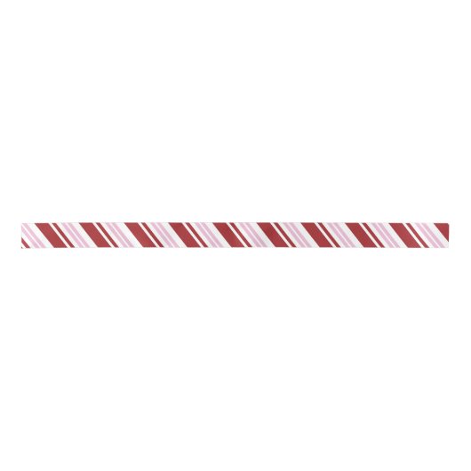 Rood- en roze peppermint Stripe Lint (Voorkant)