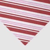 Rood- en roze peppermint Stripe Tissuepapier (Detail)