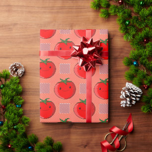 Rood en Roze Plaid Tomaat Tartan Patroon Cadeaupapier