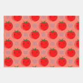 Rood en Roze Plaid Tomaat Tartan Patroon Inpakpapier Vel (Voorkant 3)