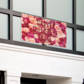 Rood- en roze rozen Floral Happy Moederdag Spandoek (Buitenkant Gebouw)