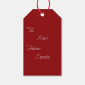 Rood en roze Snowflakes Gift Label Cadeaulabel (Achterkant)