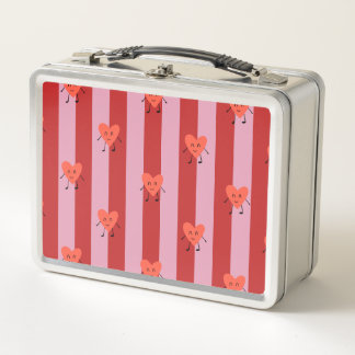 Rood en roze streepdesign met leuke kleine harten