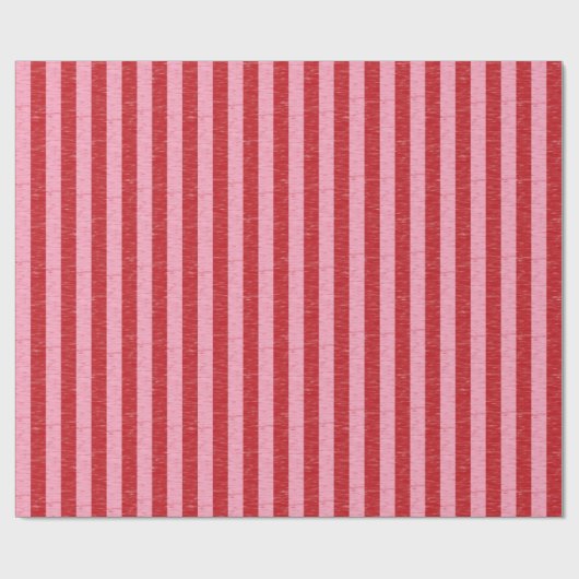 Rood- en roze stripes — Verpakkingspapier Cadeaupapier (Vlak)