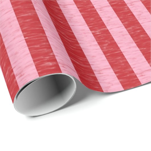 Rood- en roze stripes — Verpakkingspapier Cadeaupapier (Rol Hoek)