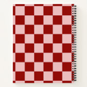 Rood- en roze toetsenbord notitieboek (Achterkant)