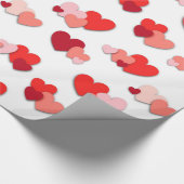 Rood en roze Valentijn verwerkt papier (Hoek)