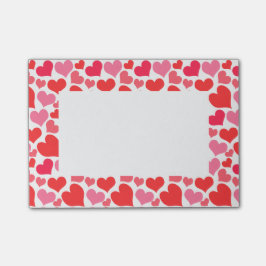 Rood en roze Valentijnsdag Harten behoeve van lief Post-it® Notes