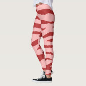 Rood en roze Zebra wild dierpatroon Leggings (Links)