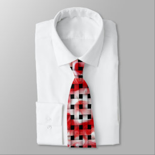 Rood en roze zwenkpatroon stropdas
