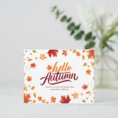 Rood en Sinaasappel Hallo Briefkaart (Staand voorkant)