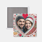 rood en turquoise harten Lijst Magneet (Voorkant / Achterkant)