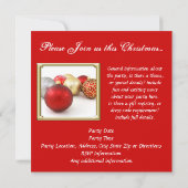 Rood- en White-kerstuitnodigingskaarten Kaart (Achterkant)