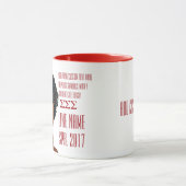 Rood en wit — Aangepast Grieks Sorority Cadeau Mok (Midden)