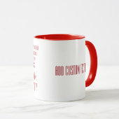 Rood en wit — Aangepast Grieks Sorority Cadeau Mok (Voorkant rechts)