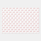Rood en wit Aangepaste naam en Initialen Inpakpapier Vel (Voorkant 3)